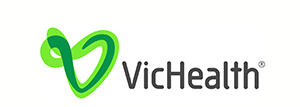 Logo of the Victorian Health Promotion Foundation, VicHealth
