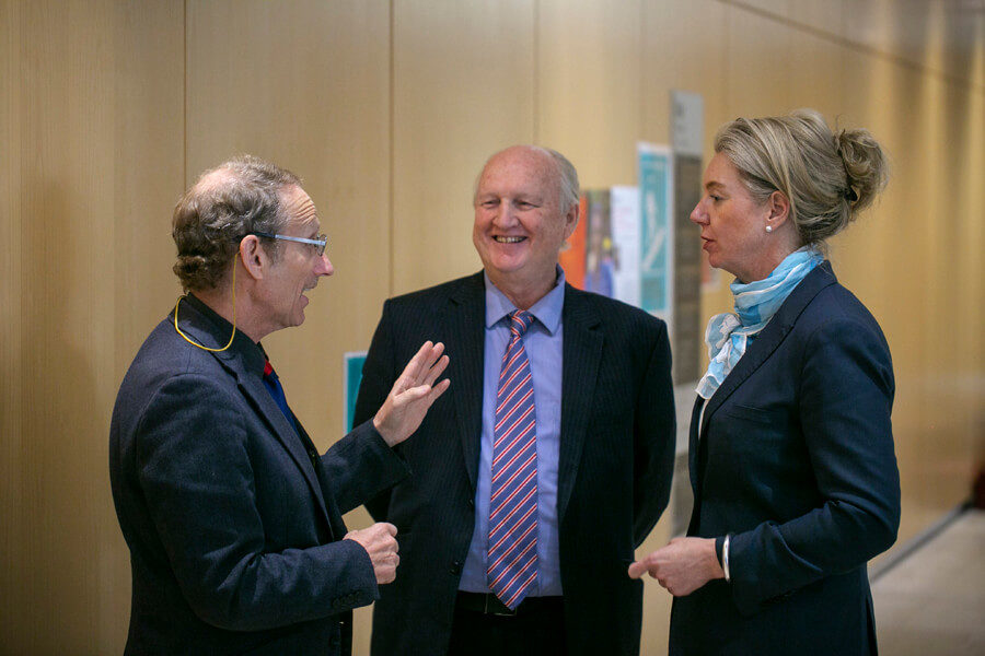 Minister for Rural Health, Sport and Regional Communications, Bridget McKenzie speaks with Prevention Centre staff