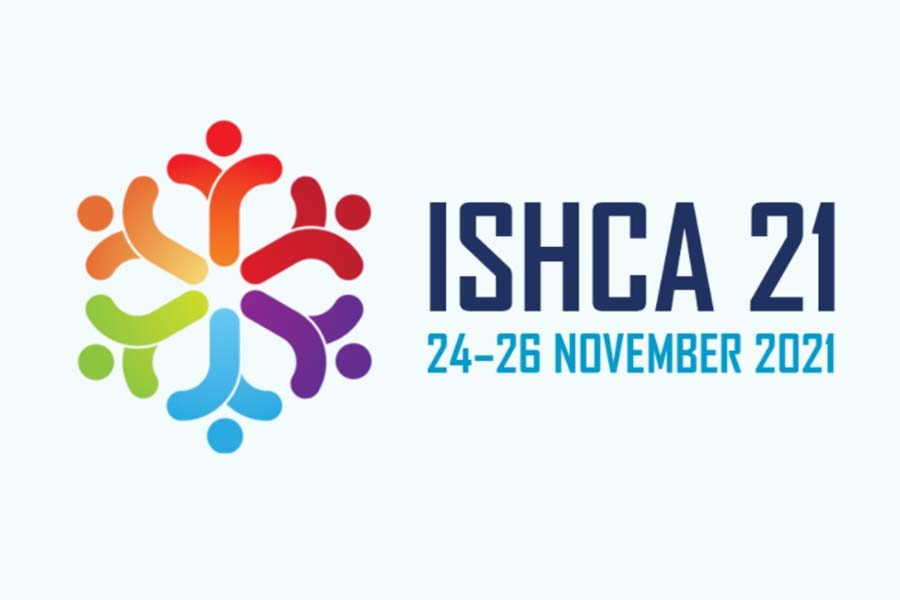 The logo for the ISHCA 21 conference. 24-26 November 2021.