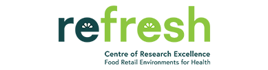 Logo of Food Retail Environments for Health (RE-FRESH) collaboration