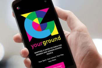 YourGround app on mobile phone