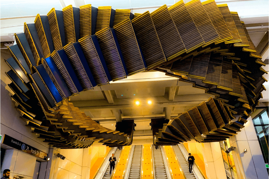 interloop escalator art installation