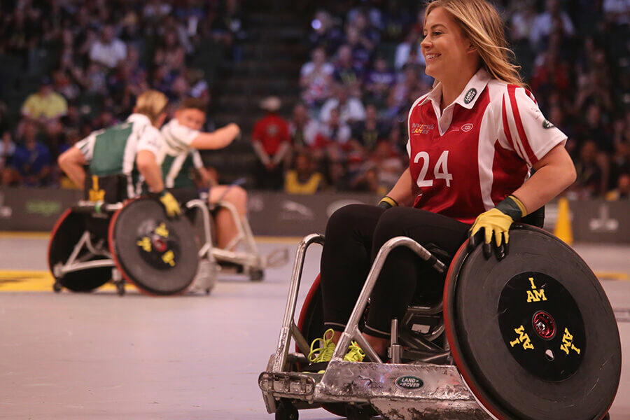 women playing sport in wheelchairs