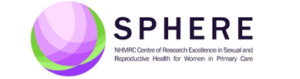Logo of Sphere, the NHMRC Centre of Research Excellence in Sexual and Reproductive Health for Women in Primary Care