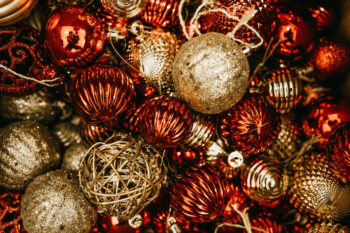 Sparkly Christmas baubles