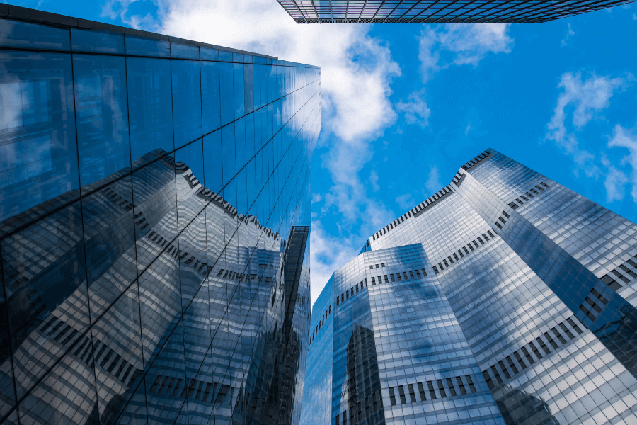 Blue sky and buildings