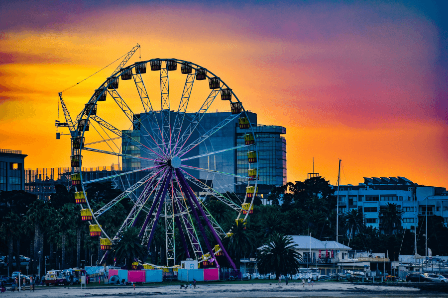 Ferris wheel at Geelong beach
