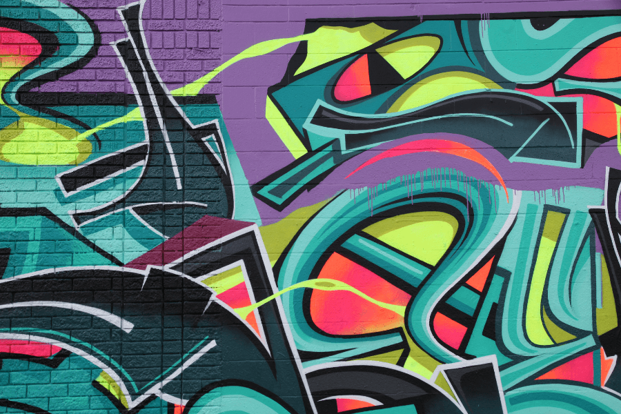 Colourful graffiti