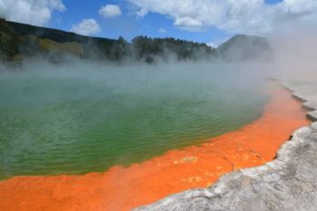Crater lake in Rotorua New Zealand