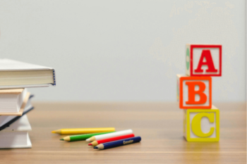 A B C letter child blocks